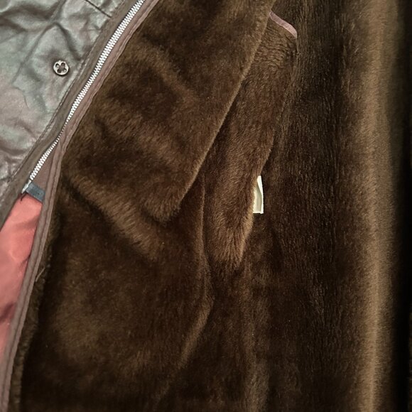 Vtg Sears Men’s Brown Leather Coat Sz 40 | Double Breasted 3/4 Length Lined - Picture 6 of 14